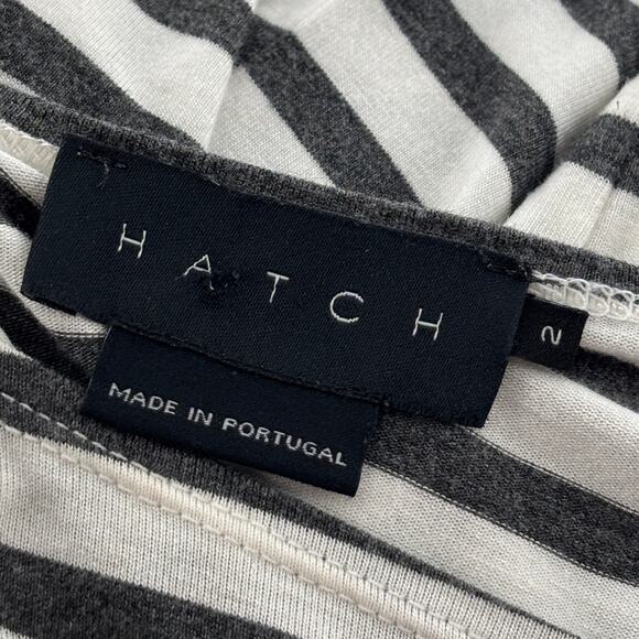 Hatch Maternity Gray Striped The Perfect Long Sleeve Boat Neck Tee - Picture 9 of 12